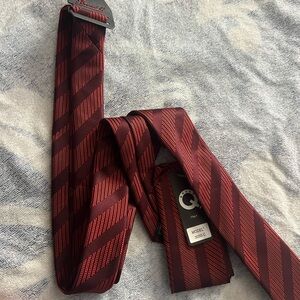 Elegant Red Striped Tie
